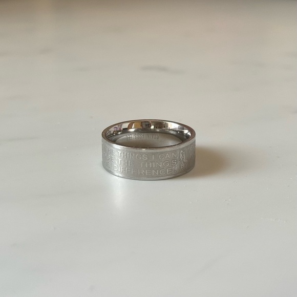 Stainless Steel Silver Faith Ring - Picture 2 of 2